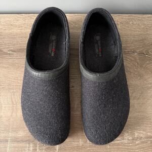 Haflinger Wool Slip On Grizzly Clogs Mens 45 / US 12 Germany Black